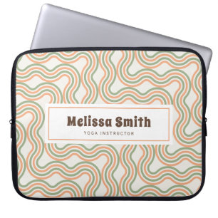 Retro Golf Abstract Patroon Zak Laptop Sleeve