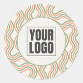 Retro Golf Abstract Patroon Zakelijke Sticker (Voorkant)