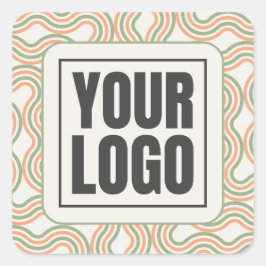 Retro Golf Abstract Patroon Zakelijke Sticker