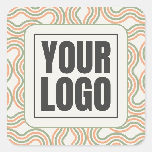 Retro Golf Abstract Patroon Zakelijke Sticker (Voorkant)