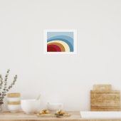 Retro golf abstracte kunst poster (Keuken)