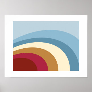 Retro golf abstracte kunst poster