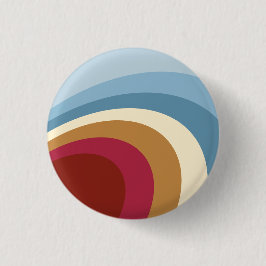 Retro golf Abstracte Kunst Ronde Button 3,2 Cm