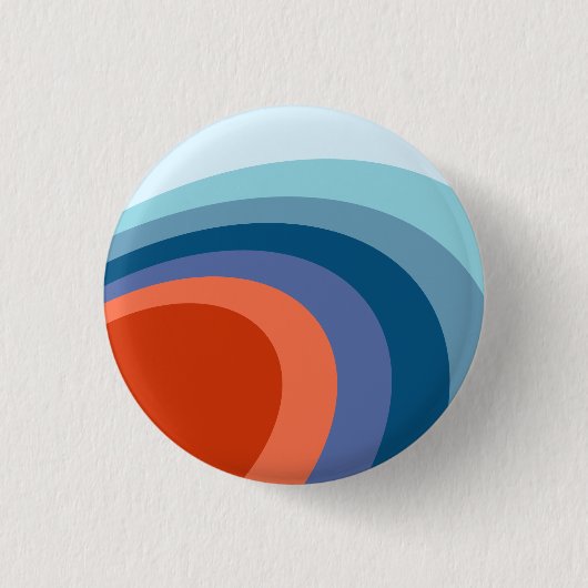 Retro golf abstracte kunst ronde button 3,2 cm (Voorkant)
