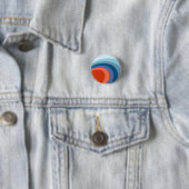 Retro golf abstracte kunst ronde button 3,2 cm (In situ)