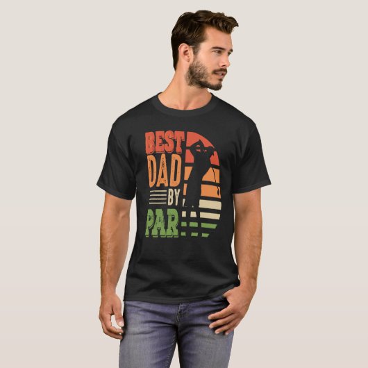 RETRO GOLF BESTE DAD VAN PAR T-SHIRT (Voorkant volledig)
