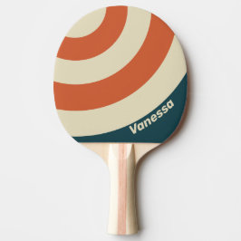 Retro Golf Cirkel Streep met Naam Tafeltennisbatje
