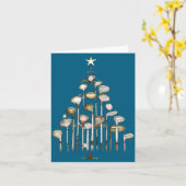 Retro Golf Club Christmas Tree Golfing Xmas Golfer Kaart (Gele Bloem)