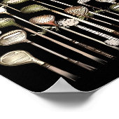 Retro Golf Club Christmas Tree Golfing Xmas Golfer Poster (Hoek)