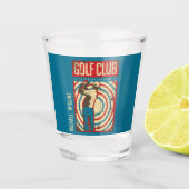 Retro Golf Club Gepersonaliseerd Shot Glas (Voorkant)