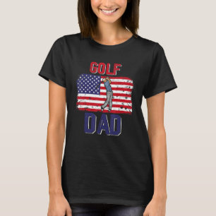  Retro Golf Dad Player American Flag Vader T-shirt
