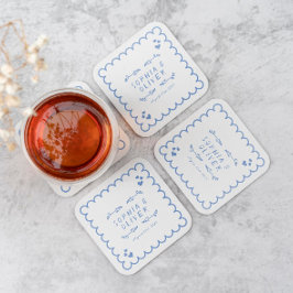 Retro golf doedel geïllustreerde hand geschreven b kartonnen onderzetters