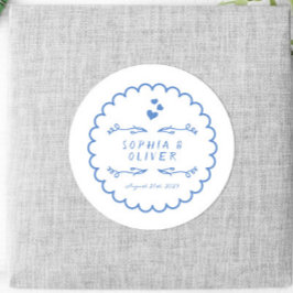 Retro golf doedel geïllustreerde hand geschreven b ronde sticker