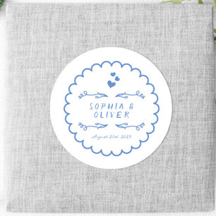 Retro golf doedel geïllustreerde hand geschreven b ronde sticker