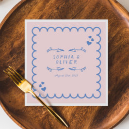 Retro golf doedel geïllustreerde hand geschreven b servet