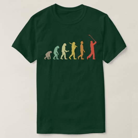 Retro Golf Evolution Gift voor Golfers Golfspelers T-shirt (Design voorkant)