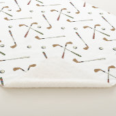  Retro Golf Golfer Club Balpatroon Wit Sherpa Deken (3/4)