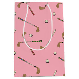 Retro Golf Golfer Clubs Balls Patroze Medium Cadeauzakje