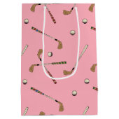  Retro Golf Golfer Clubs Balls Patroze Medium Cadeauzakje (Achterkant)