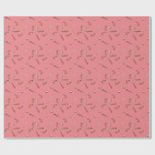 Retro Golf Golfer Clubs Balls Pattern Cadeaupapier (Vlak)