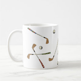 Retro Golf Golfer Clubs Balls Pattern Koffiemok