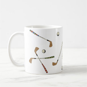 Retro Golf Golfer Clubs Balls Pattern Koffiemok