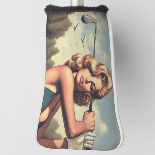 Retro Golf Meisje Golfheadcover (Draai 90)