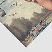 Retro Golf Meisje Tissuepapier (Detail)