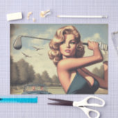 Retro Golf Meisje Tissuepapier (Craft)