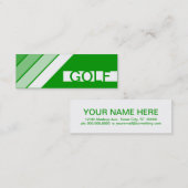 retro GOLF Mini Visitekaartje (Voorkant / Achterkant)