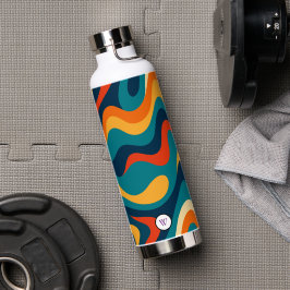 Retro Golf Patroon Modern Abstract Waterfles