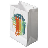 Retro Golf Player, Golfer, Golfende Sportfort Gift Medium Cadeauzakje (Voorkant Gekanteld)