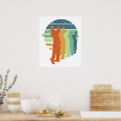 Retro Golf Player, Golfer, Golfende Sportfort Gift Poster (Keuken)