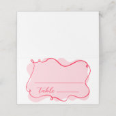 Retro golf roze en rood vrijgezellenfeest plaatskaartje (Buitenkant ongevouwen)