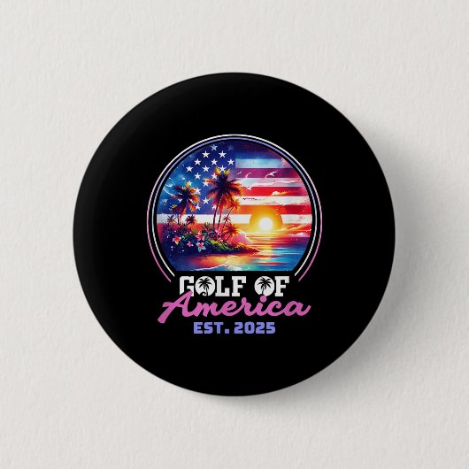 Retro  Golf van Amerika 2025 Amerikaanse FLA Ronde Button 5,7 Cm (Voorkant)