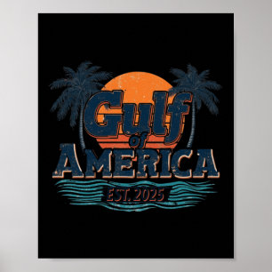 Retro Golf van Amerika 2025 Amerikaanse vlag lang Poster