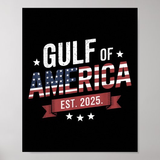 Retro Golf van Amerika 2025 Amerikaanse vlag Mexic Poster (Voorkant)