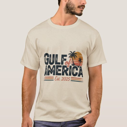 Retro  Golf van Amerika en Golf van Mexico T-S T-shirt (Voorkant)