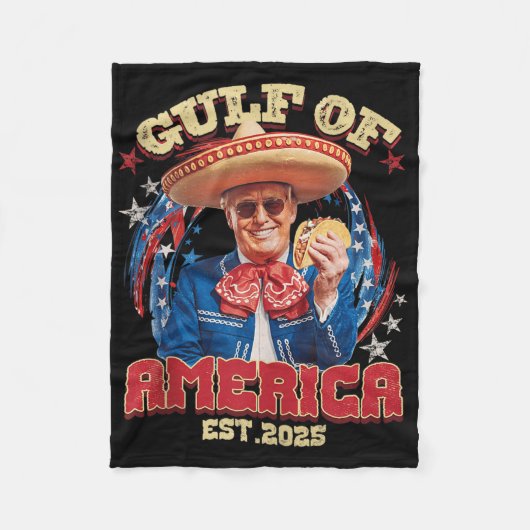 Retro Golf van de VS Amerika EST 2025 Amerikaanse  Fleece Deken (Voorkant)