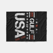 Retro Golf van de VS Amerika EST 2025 Amerikaanse  Fleece Deken (Voorkant (Horizontaal))