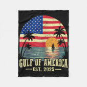 Retro Golf van de VS Amerika EST 2025 Amerikaanse  Fleece Deken (Voorkant)