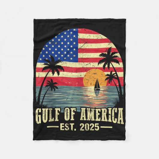 Retro Golf van de VS Amerika EST 2025 Amerikaanse  Fleece Deken (Voorkant)
