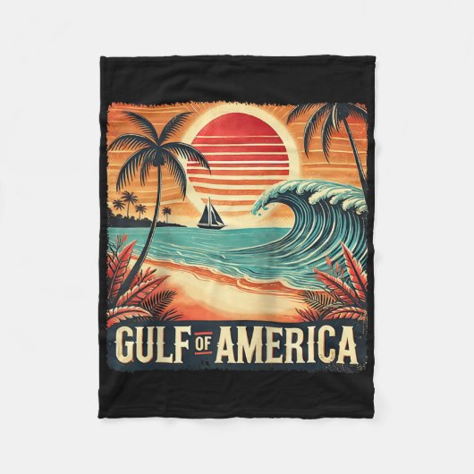 Retro Golf van de VS Amerika EST 2025 Amerikaanse Fleece Deken (Voorkant)
