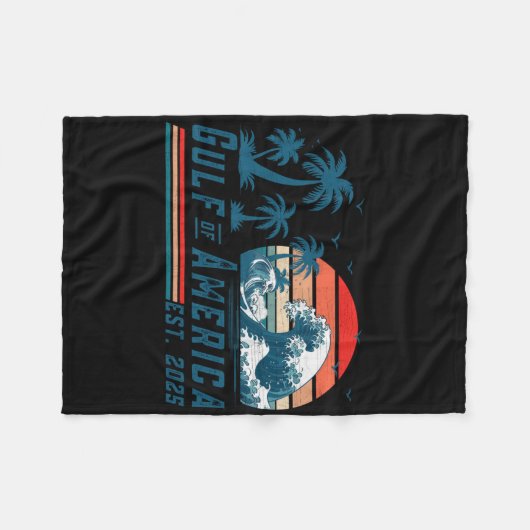 Retro Golf van de VS Amerika EST 2025 Amerikaanse  Fleece Deken (Voorkant (Horizontaal))