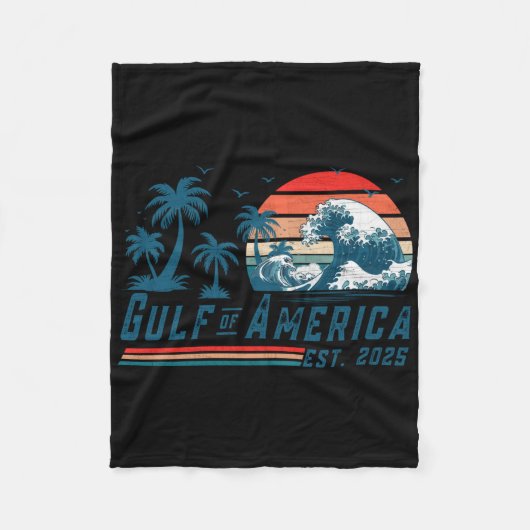 Retro Golf van de VS Amerika EST 2025 Amerikaanse  Fleece Deken (Voorkant)