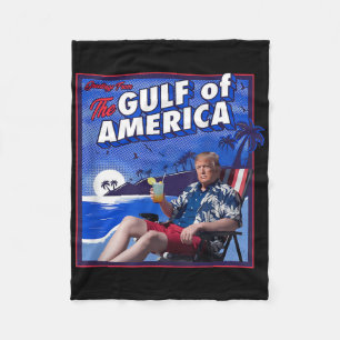 Retro Golf van de VS Amerika EST 2025 Amerikaanse Fleece Deken