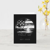 Retro Golf van de VS Amerika EST 2025 Amerikaanse  Kaart (Gele Bloem)
