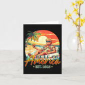 Retro Golf van de VS Amerika EST 2025 Amerikaanse  Kaart (Gele Bloem)