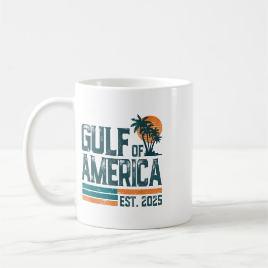 Retro Golf van de VS Amerika EST 2025 Amerikaanse  Koffiemok (Links)