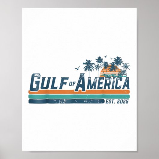 Retro Golf van de VS Amerika EST 2025 Amerikaanse Poster (Voorkant)